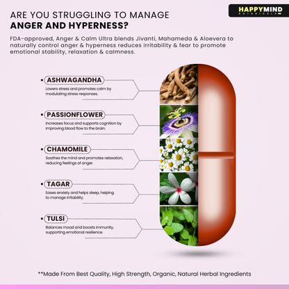 HappyMind Anger & Calm Ultra (60 Tablets)