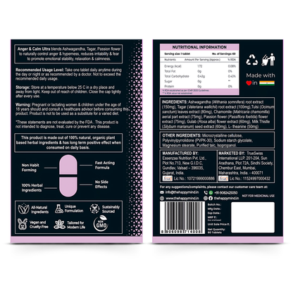 HappyMind Anger & Calm Ultra (60 Tablets)