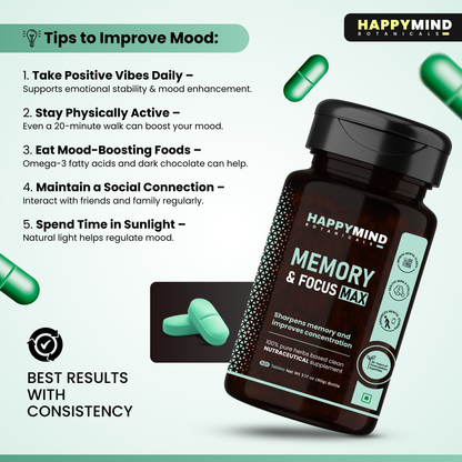 HappyMind Memory & Focus Max (60 Tablets)
