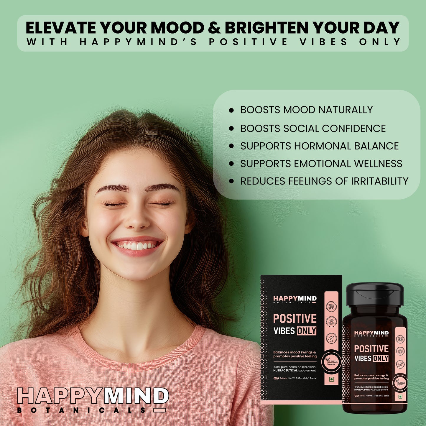 HappyMind Positive Vibes Only (60 Tablets)