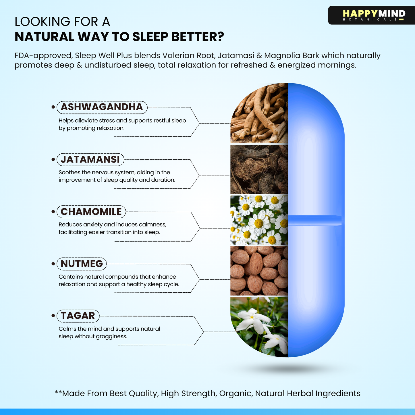 HappyMind Sleep Well Plus (60 Tablets)