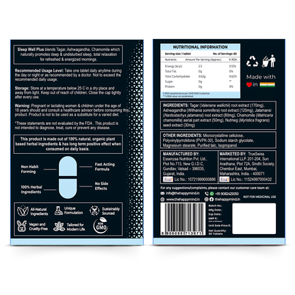 HappyMind Sleep Well Plus (60 Tablets)