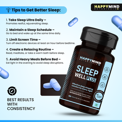 HappyMind Sleep Well Plus (60 Tablets)
