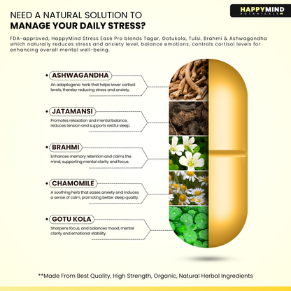 HappyMind Stress Ease Pro (60 Tablets)